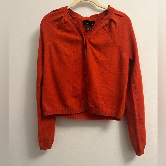 Robert Rodriguez Cashmere Cardigan Sweater- Red- Size M - Picture 1 of 14